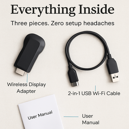 1080P Wireless Display Adapter Miracast Dongle for Android IOS TV Streaming Media Player
