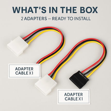 4 Pin to 15Pin Cable Adapter for Internal Drives