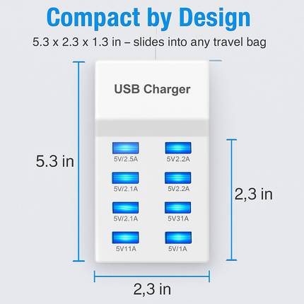 USB Charging Station Hub for Phones and Tablets