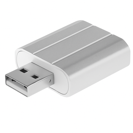 USB Audio Adapter External Stereo Sound Card w/ 3.5mm Headphone Microphone Jack Sound Converter For PC Laptops