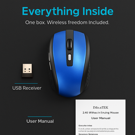 2.4G Wireless Gaming Mouse Optical Mice w/ Receiver 3 Adjustable DPI 6 Buttons For PC Laptop Computer Macbook