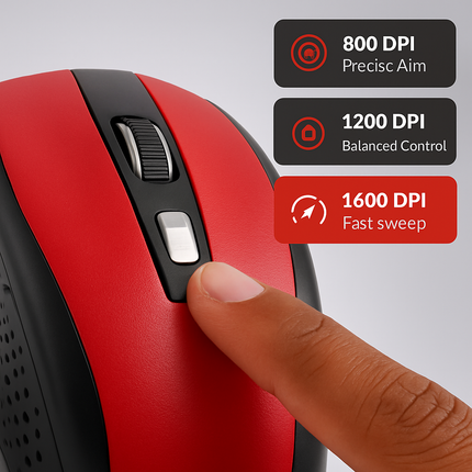 2.4G Wireless Gaming Mouse Optical Mice w/ Receiver 3 Adjustable DPI 6 Buttons For PC Laptop Computer Macbook