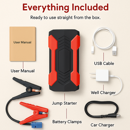 Car Jump Starter Booster with LCD Screen