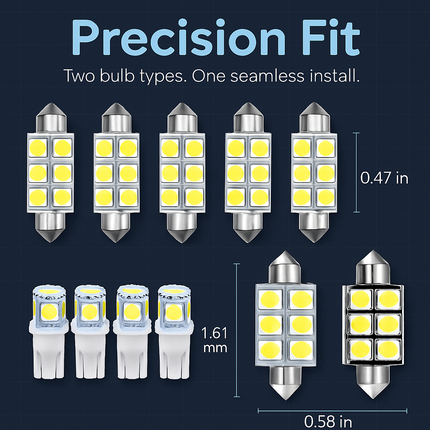 Festoon LED Interior Light Kit for Car Interiors