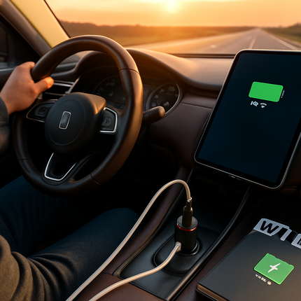 Dual Port USB Type-C Car Charger with Fast Charge