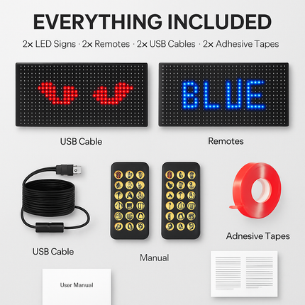 Matrix LED Car Sign with App Remote for Enhanced Visibility