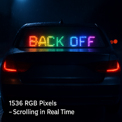 Matrix LED Car Sign with App Remote for Enhanced Visibility