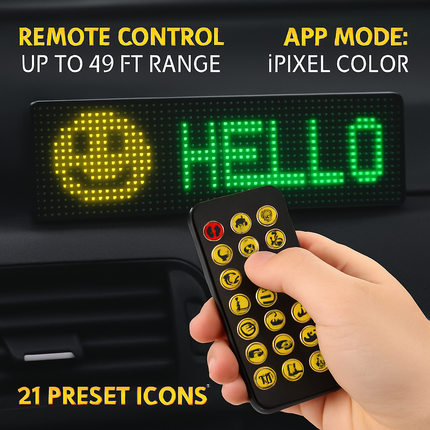 Matrix LED Car Sign with App Remote for Enhanced Visibility