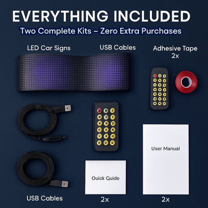 Matrix LED Car Sign with App Remote for Enhanced Visibility