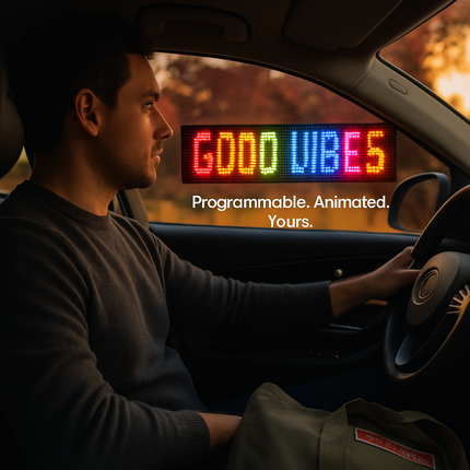 Matrix LED Car Sign with App Remote for Enhanced Visibility