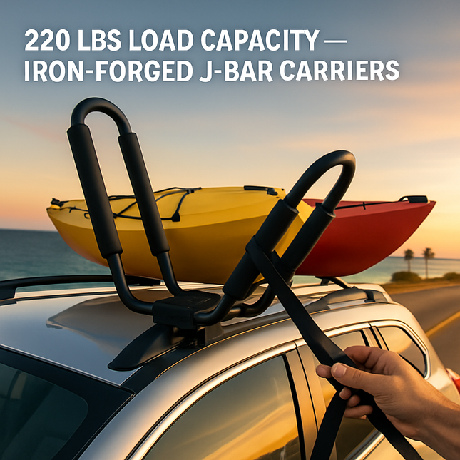 J-Bar Kayak Carrier for Roof Racks - Universal Fit