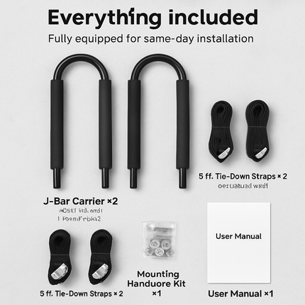 J-Bar Kayak Carrier for Roof Racks - Universal Fit