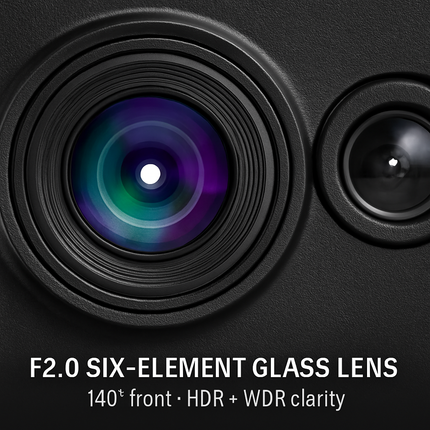 Car Dash Camera 3-Lens Front Inside Rear Recording