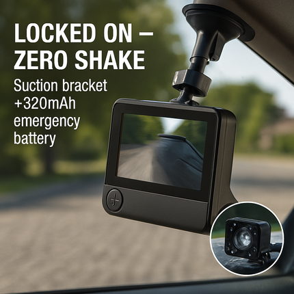 Car Dash Camera 3-Lens Front Inside Rear Recording