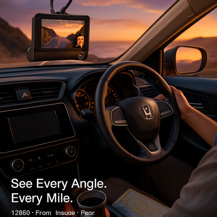 Car Dash Camera 3-Lens Front Inside Rear Recording