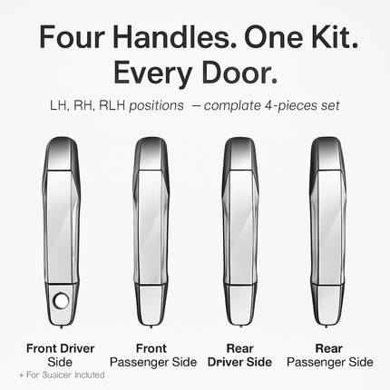 Exterior Door Handle Kit for Trucks - Chrome Finish