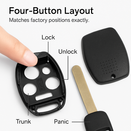 Keyless Remote Shell Case for Honda Accord 2008-2012