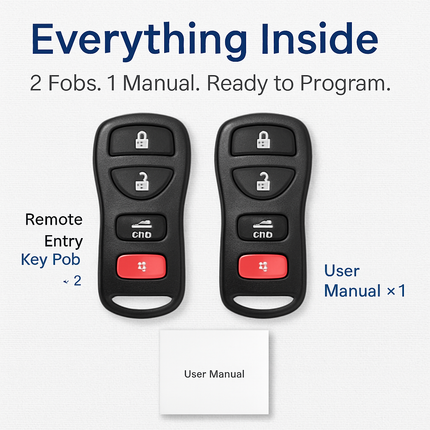 Keyless Car Key Remote Fob Case - Button Pad