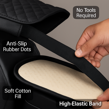 Car Armrest Pad Cover for Center Console PU Leather