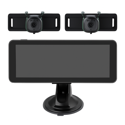 1080P Baby Car Camera for 2 Kids Dual Channel Car Baby Monitor Rear Facing Car Seat Camera with 120°Wide View 6.86In HD Split Screen Night Vision
