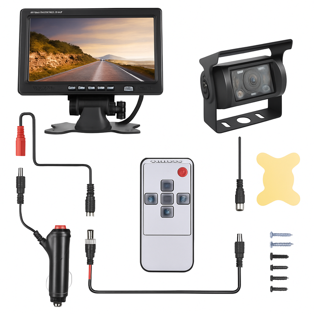 7-In Screen Backup Camera System for Vehicles
