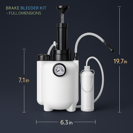 3L Manual Brake Bleeder Kit One Person Brake Bleed Vacuum Pump Automotive Brake Fluid Bleeding Kit with 1L Waste Oil Bottle 4 Master Cylinder Adapters