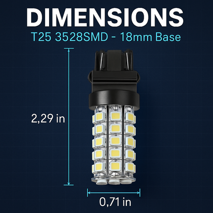 Car LED T25 Bulbs for Dome and License Plates