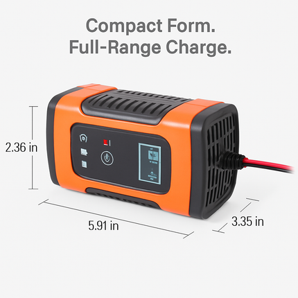 Car Battery Charger with LCD Display for Home Use