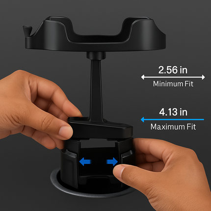 Car Cup Holder Expander 360° Rotating Tray with Phone