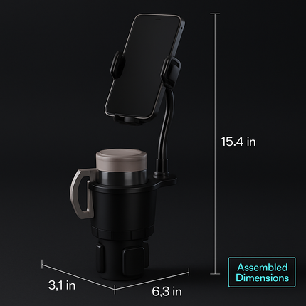 Car Cup Phone Holder with Adjustable Base
