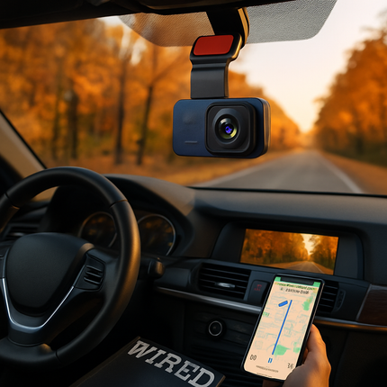 Dual Lens Dash Cam with WiFi GPS Night Vision