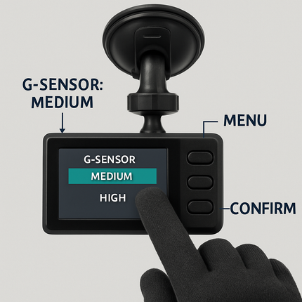Car Dash Cam 2K 3-Channel GPS WiFi Night Vision