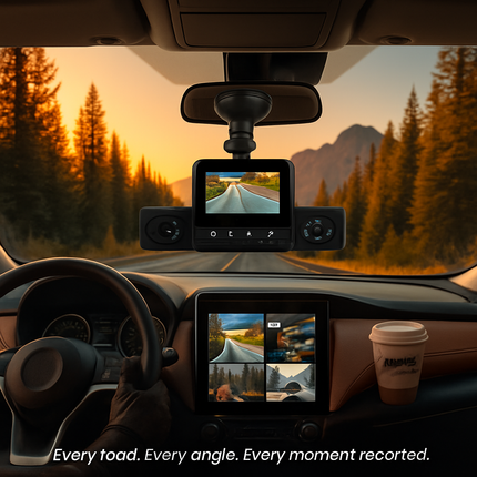 360° View 4-Channel Dash Cam with IR Night Vision