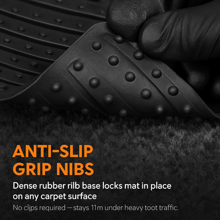 Automotive Floor Mats: Front & Rear PVC Trim-to-Fit