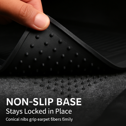 Automotive Floor Mats Set: Front & Rear, Trim Design
