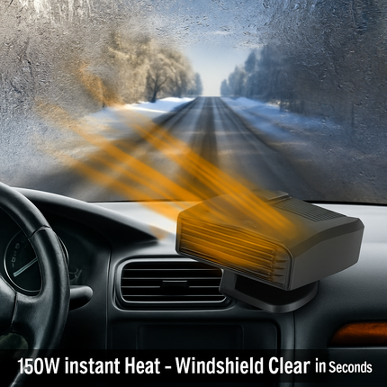 Portable Car Heater with Defogger and Rotating Base