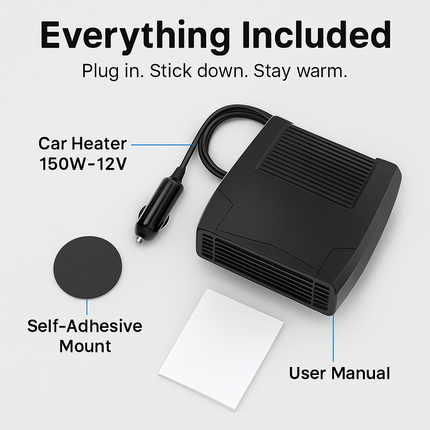 Portable Car Heater with Defogger and Rotating Base