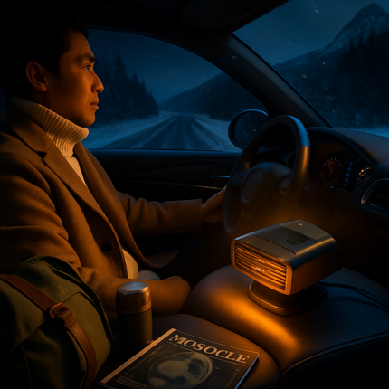 Portable Car Heater with Defogger and Rotating Base