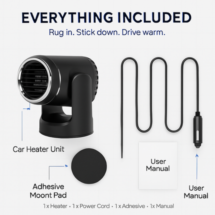 Portable Car Heater - 2-in-1 Heating & Defrosting Fan
