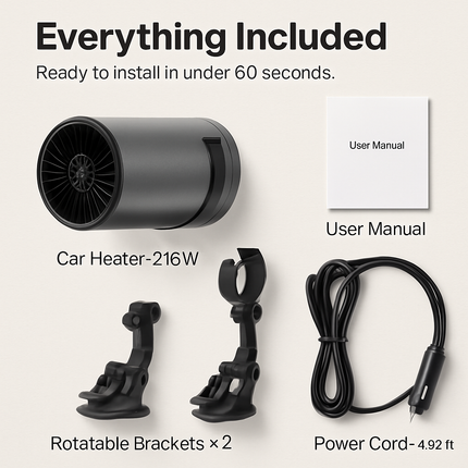 Portable Car Heater with 2-in-1 Heating and Cooling
