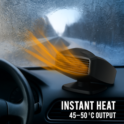 Portable Car Heater with Defogger and Rotating Base