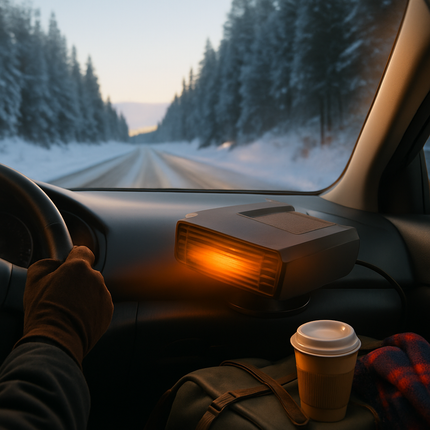 Portable Car Heater with Defogger and Rotating Base