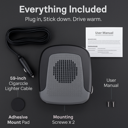 Portable Car Heater and Defroster for Windshield