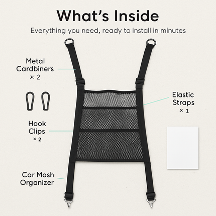 Car Mesh Organizer 3-Layer Backseat Net Storage