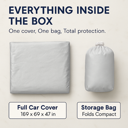 Full Car Cover for Sedans - All Weather UV Protection