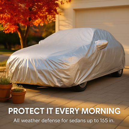 Full Car Cover for Sedans - All Weather UV Protection