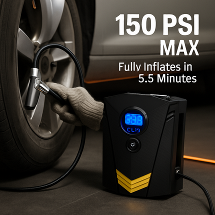 Tire Inflator with LCD Display and Auto Shut-Off