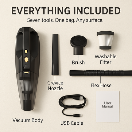 Cordless Handheld Car Vacuum Cleaner for Home & Auto