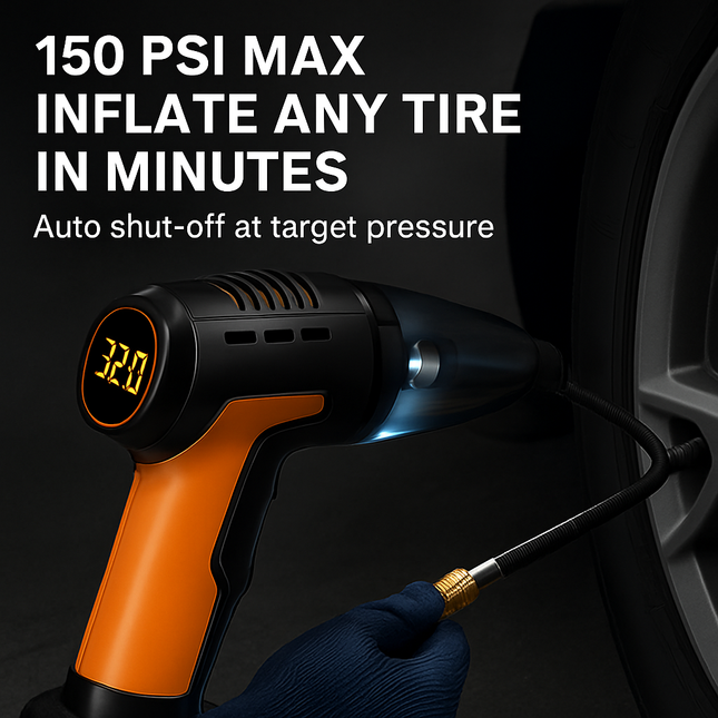 Cordless Car Vacuum & Tire Inflator 4-in-1