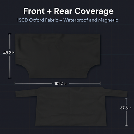 Car Windshield Cover Front & Rear, Waterproof Oxford Fabric